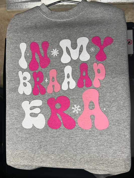 “In My Braaap Era” crew sweater pre-order